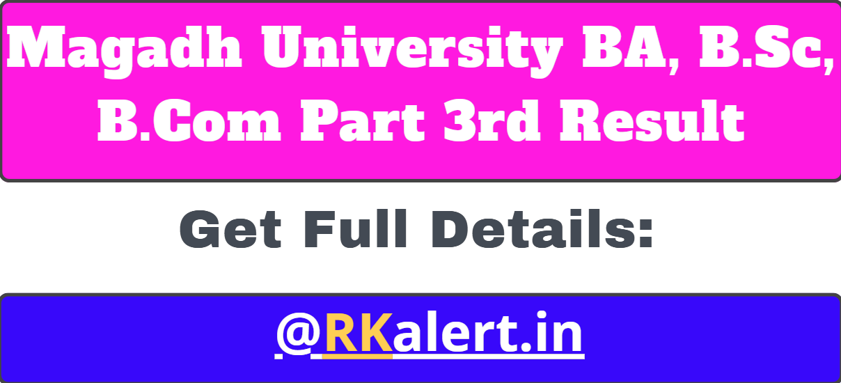 Magadh University Result Name Wise Link Ba Bcom Bsc Part St