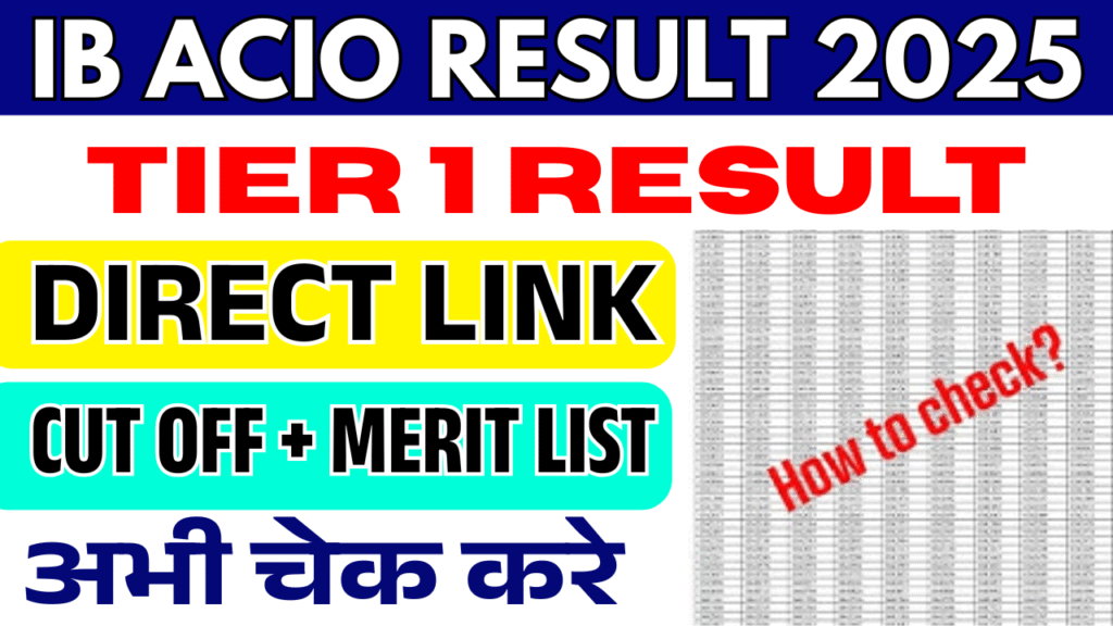 IB ACIO Tier 1 Result