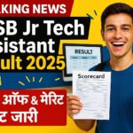RSSB Jr Tech Assistant Result