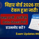 Bihar Board Exam Date Sheet