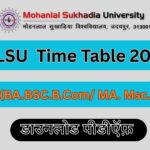 MLSU Time Table
