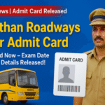 Rajasthan Roadways Driver Admit Card