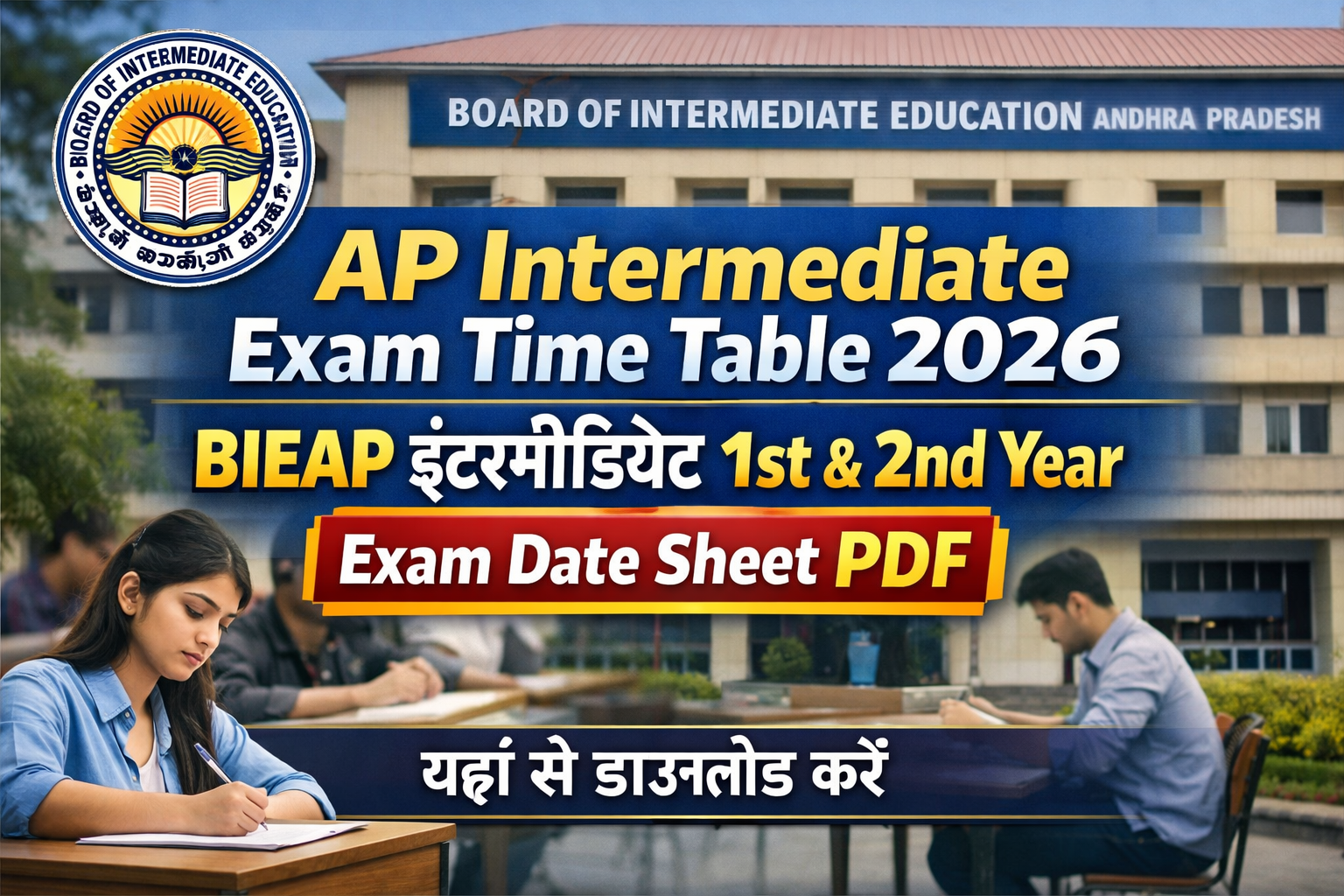 AP Intermediate Exam Time Table