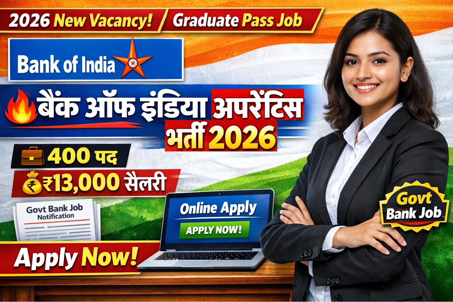 Bank of India Apprentice Vacancy 2026