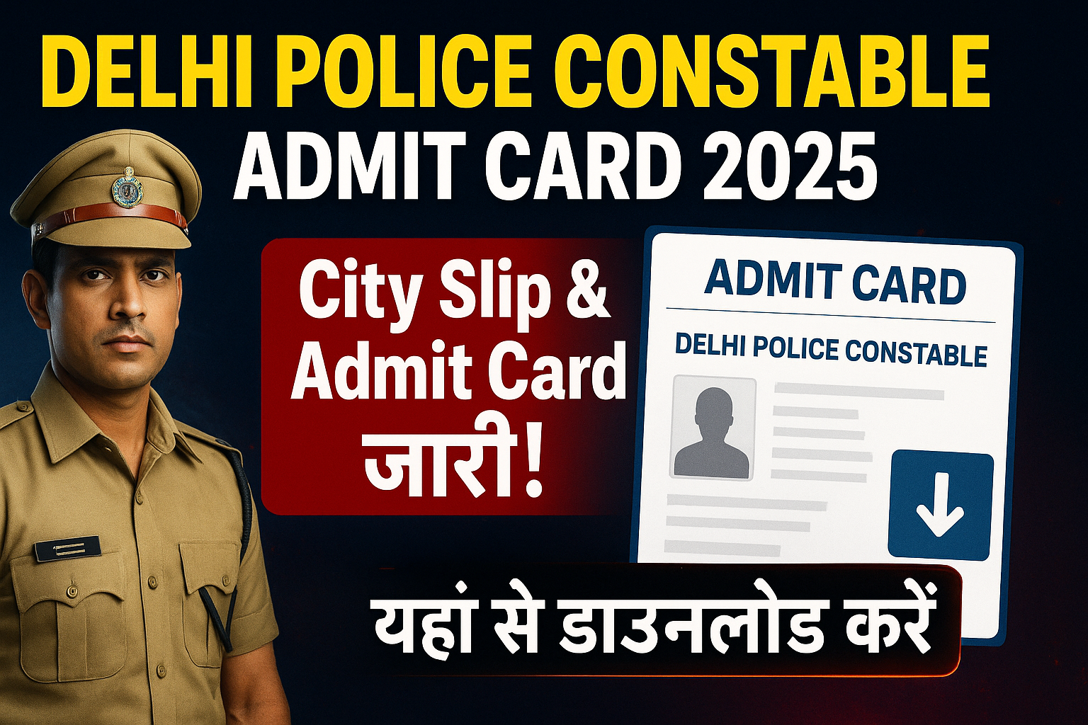 SSC Delhi Police Constable Admit Card