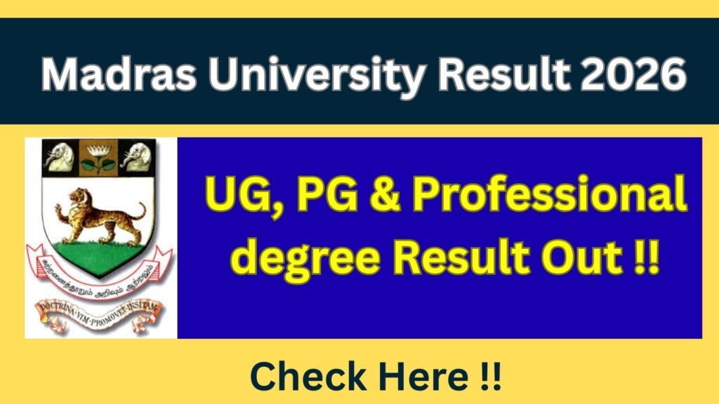 Madras University Result