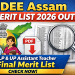 DEE Assam Merit List 2026