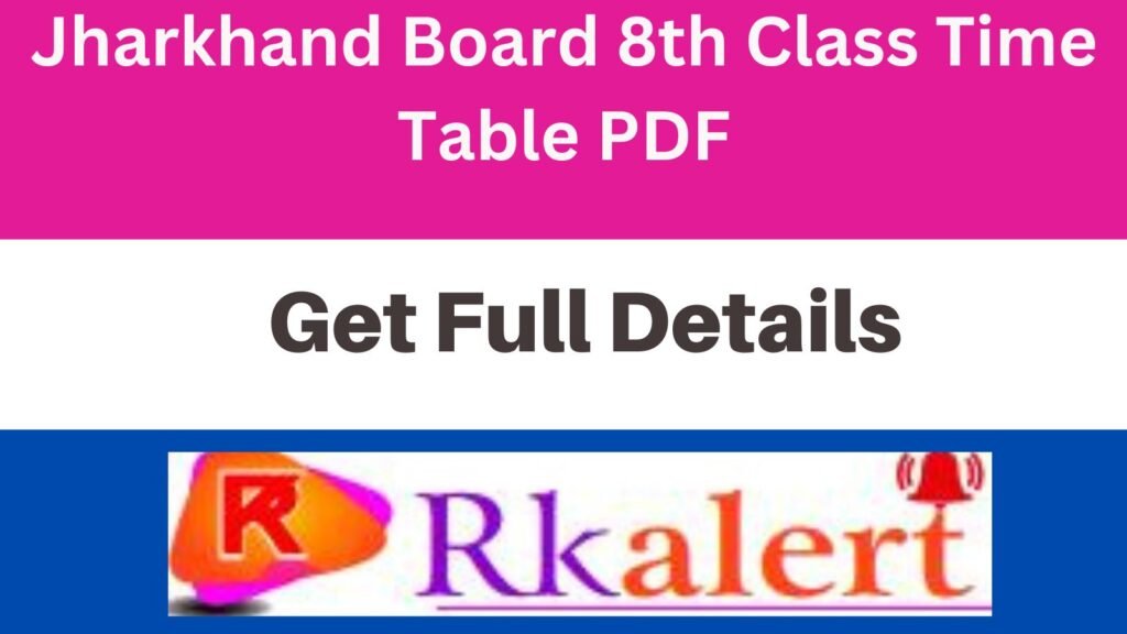 JAC Board 8th Class Time Table 2025