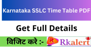 Karnataka SSLC Time Table 2025 KSEEB 10th Date Sheet 2025