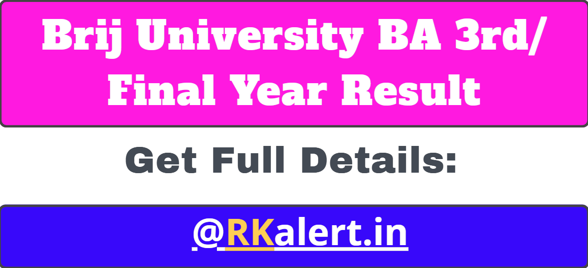 Brij University BA Final Result