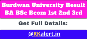 Burdwan University Result