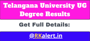 Manabadi Telangana University Degree Results