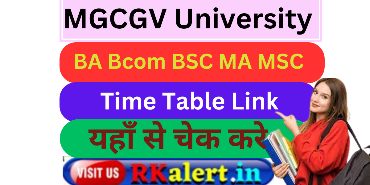 MGCGV Time Table 2024 Download BA BSC MA MSc Exam Date Sheet