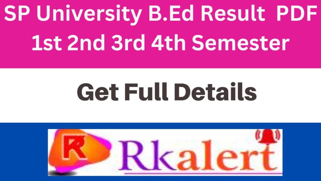 SP University B.Ed Result 