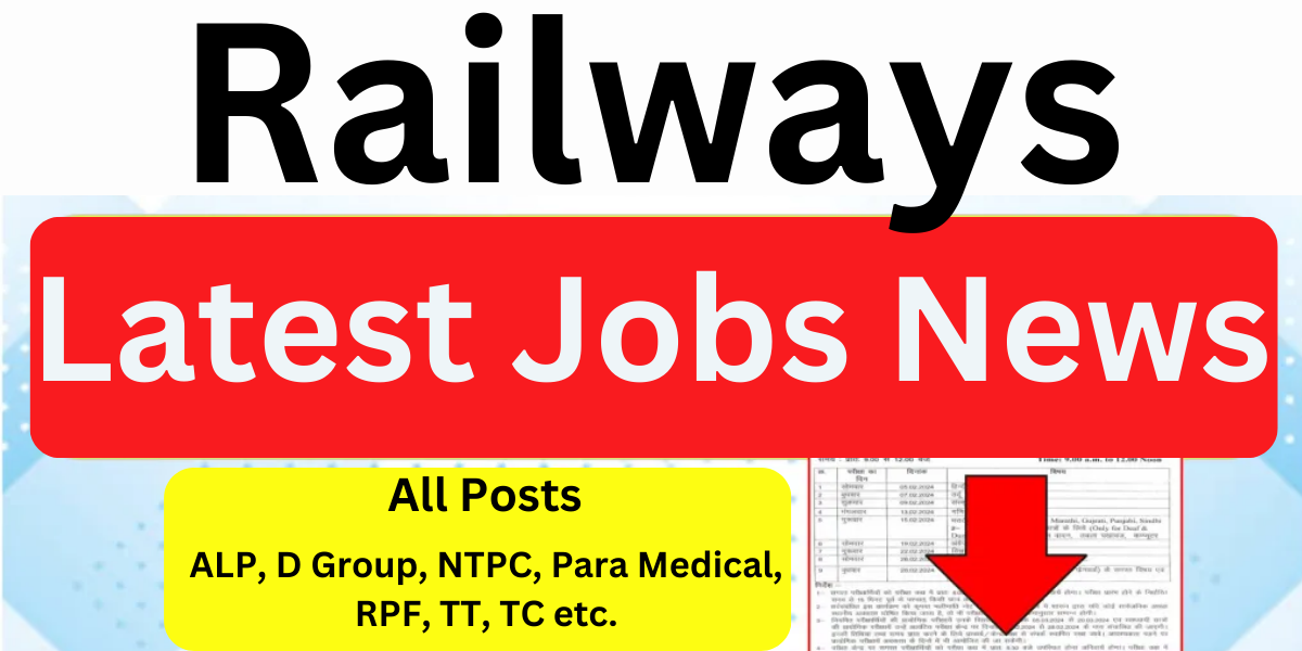 Indian Railways Latest Jobs 2025 Exam Date, Admit Card, Result, Cutoff