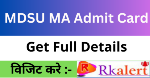 MDSU MA Admit Card