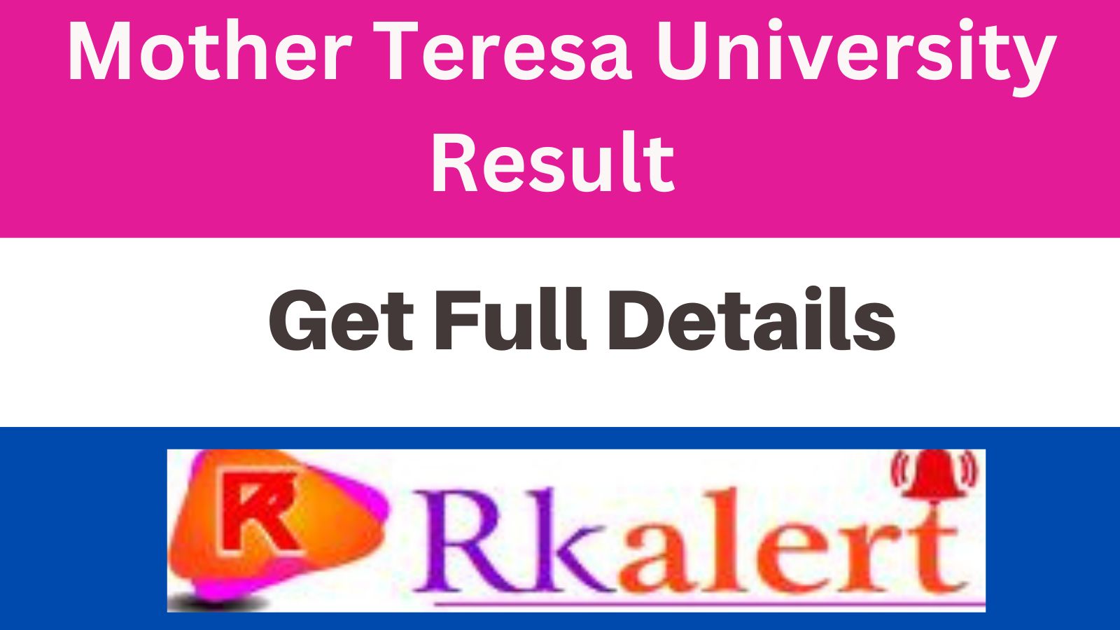 Mother Teresa University Result 2024 जारी UG PG 1st 3rd 5th Sem