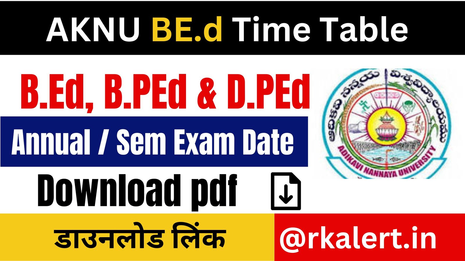 AKNU Bed Time Table