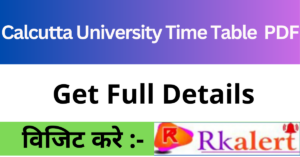 Calcutta University Time Table