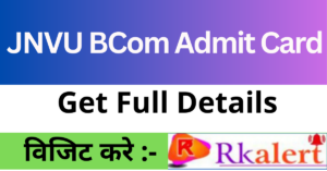 JNVU BCom Admit Card  