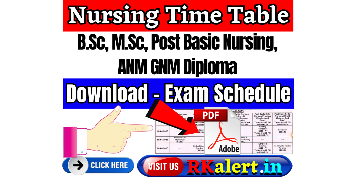 Nursing Time Table