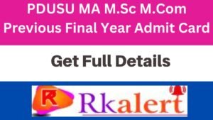 PDUSU MA Admit Card 2024