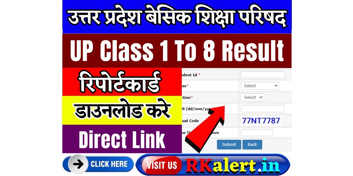 UP Board Class 1 To 8th Result