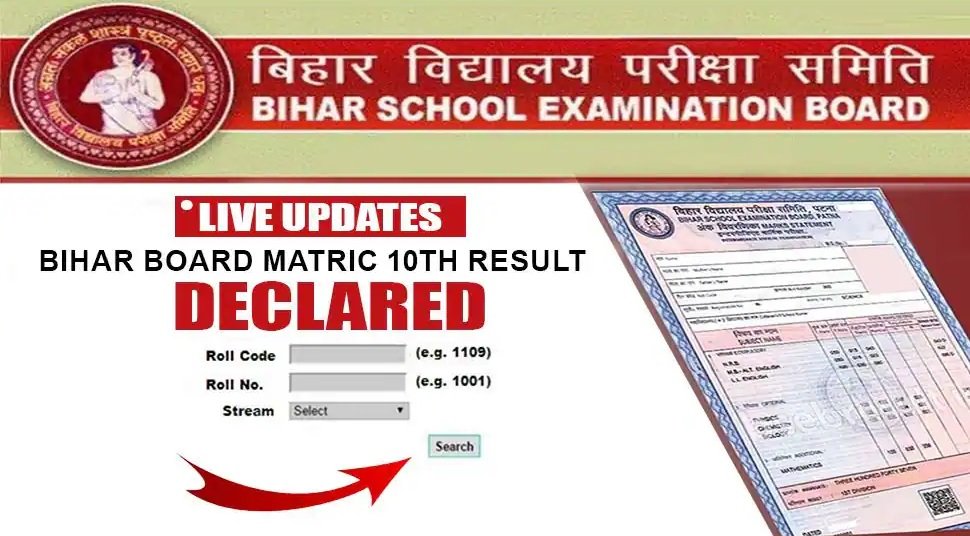 results biharboardonline com Matric Result Marksheet