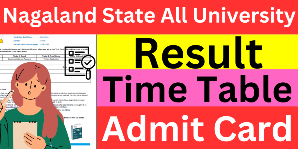 Nagaland State All University Result 2024 (Link) Time Table & Admit Card