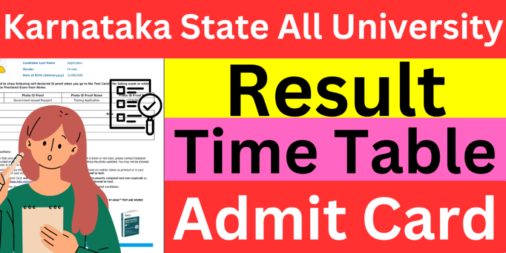 Karnataka State All University Result 2024 (Link) Time Table & Admit Card