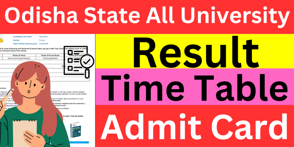 Odisha State All University Result 2024 (Link) Time Table & Admit Card