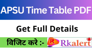 APSU Time Table PDF