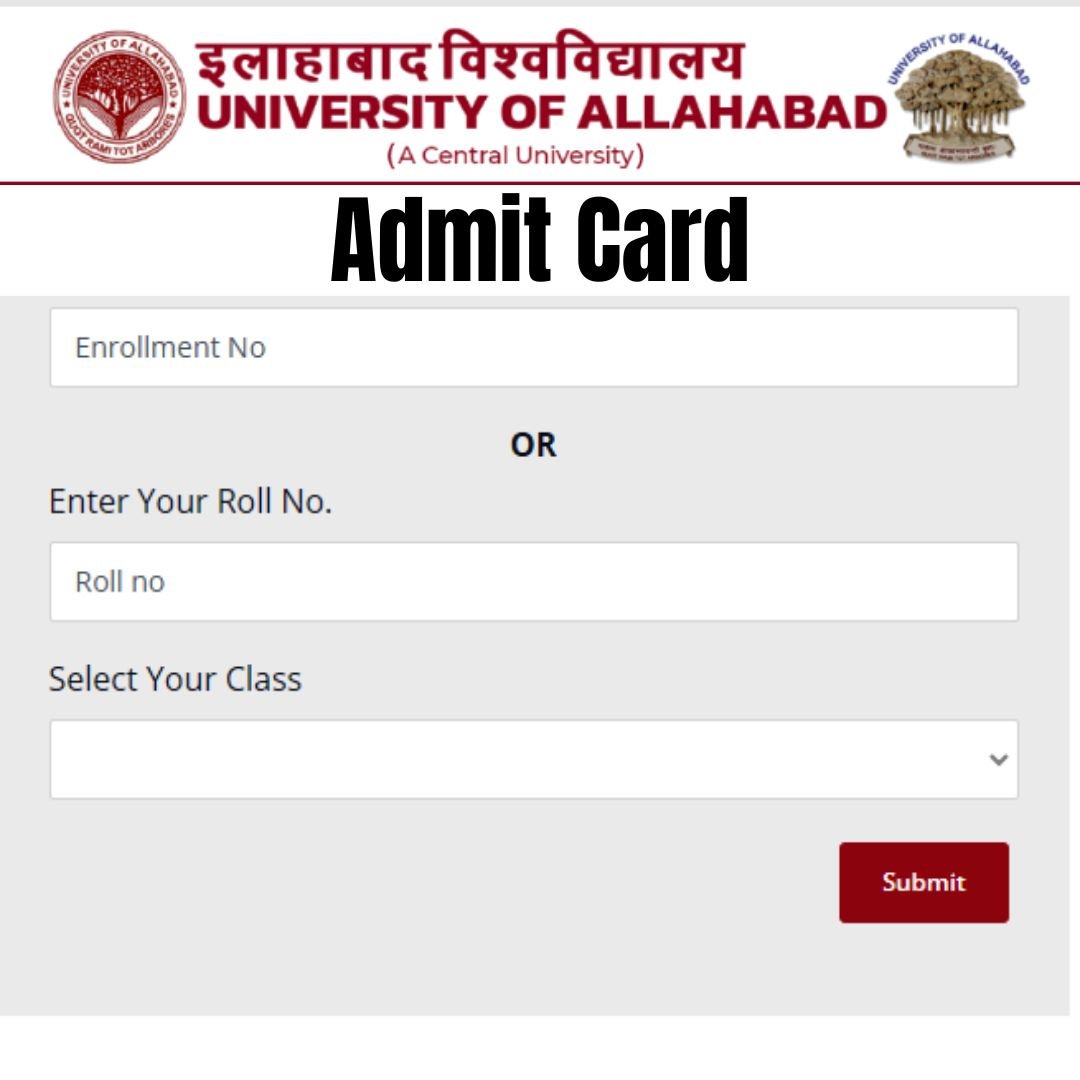 Allahabad University B.Ed Admit Card