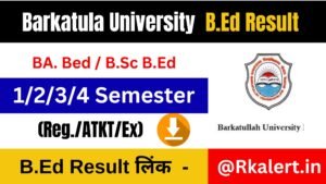 BU Bhopal Bed Result