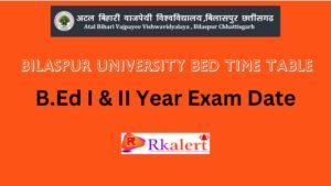 Bilaspur University Bed Time Table