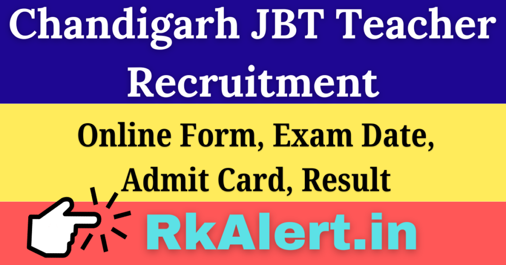 Chandigarh JBT Result 2024 Primary Teacher Cut off Merit List