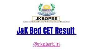 JKBOPE B.Ed Result