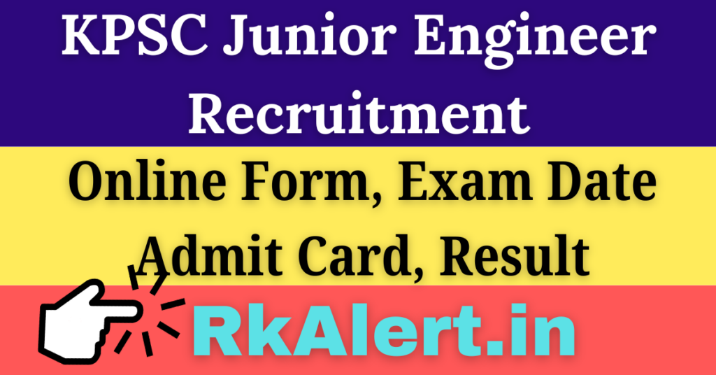 KPSC Junior Engineer Recruitment 2024 Apply Online