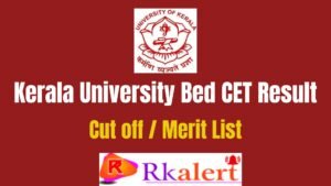 Kerala B.Ed CET Result