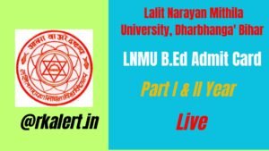 LNMU B.Ed Admit Card