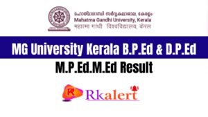 MGU Kerala B.Ed Result