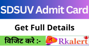 SDSUV Admit Card