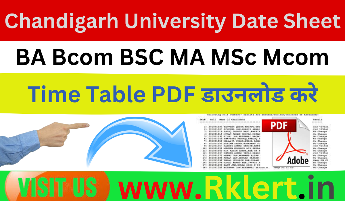 Chandigarh University Date Sheet 2024 Download BA Bcom BSC MA MSc Mcom ...