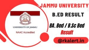 Jammu Uniersity B.Ed Result