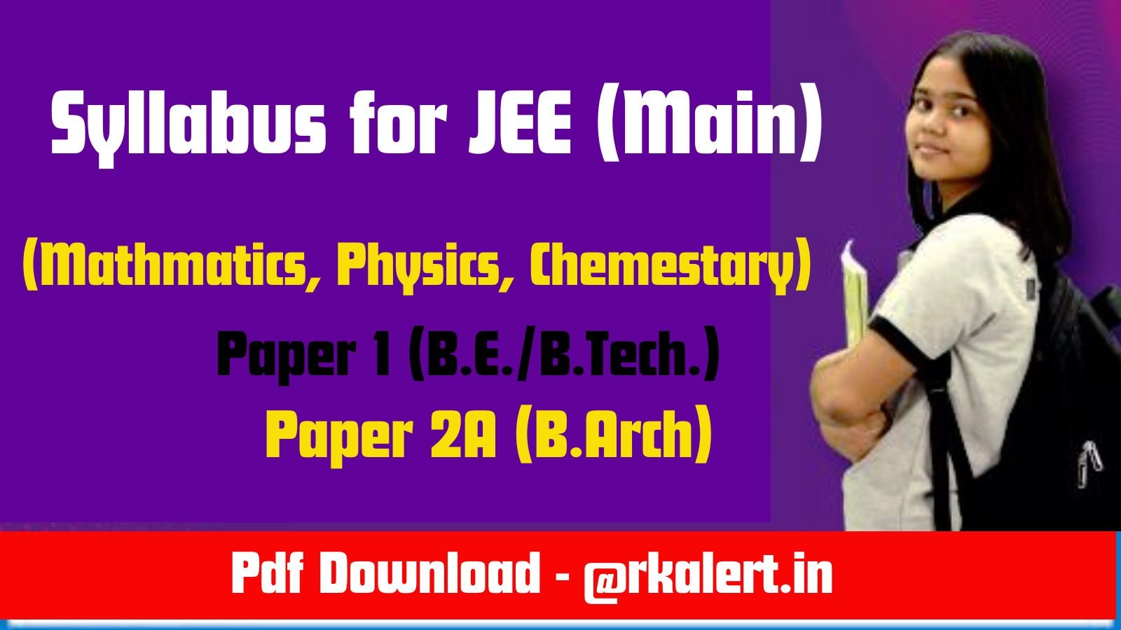 JEE Mains Syllabus