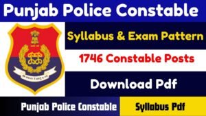 Punjab Police Constable Syllabus