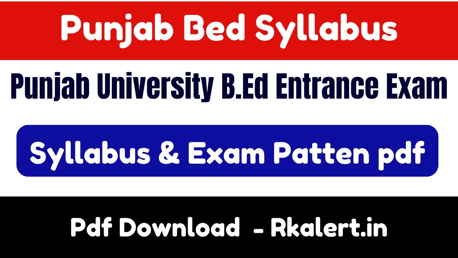 Punjab B.Ed Syllabus