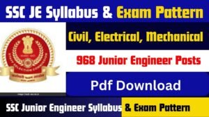 SSC JE Syllabus