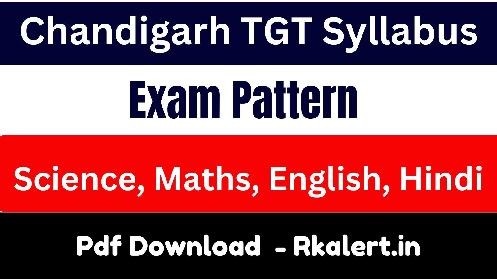 Chandigarh TGT Syllabus