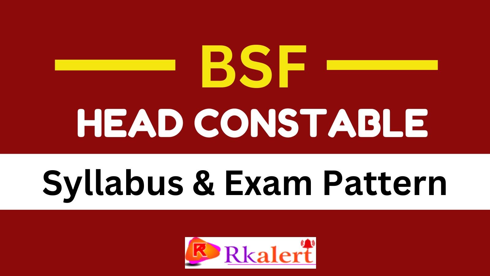 BSF Head Constable Syllabus